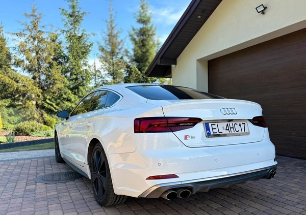 Audi S5 cena 153000 przebieg: 73000, rok produkcji 2018 z Pabianice małe 191